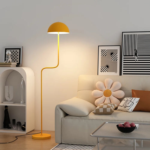 lampadaire nordique en verre avec abat-jour pour décoration intérieure - vue 2 sur 16