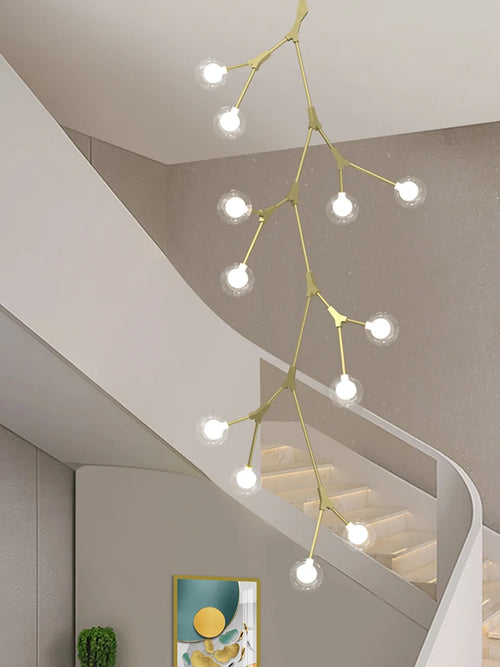 lustre moderne en verre pour intérieur nordique élégant - vue 3 sur 15