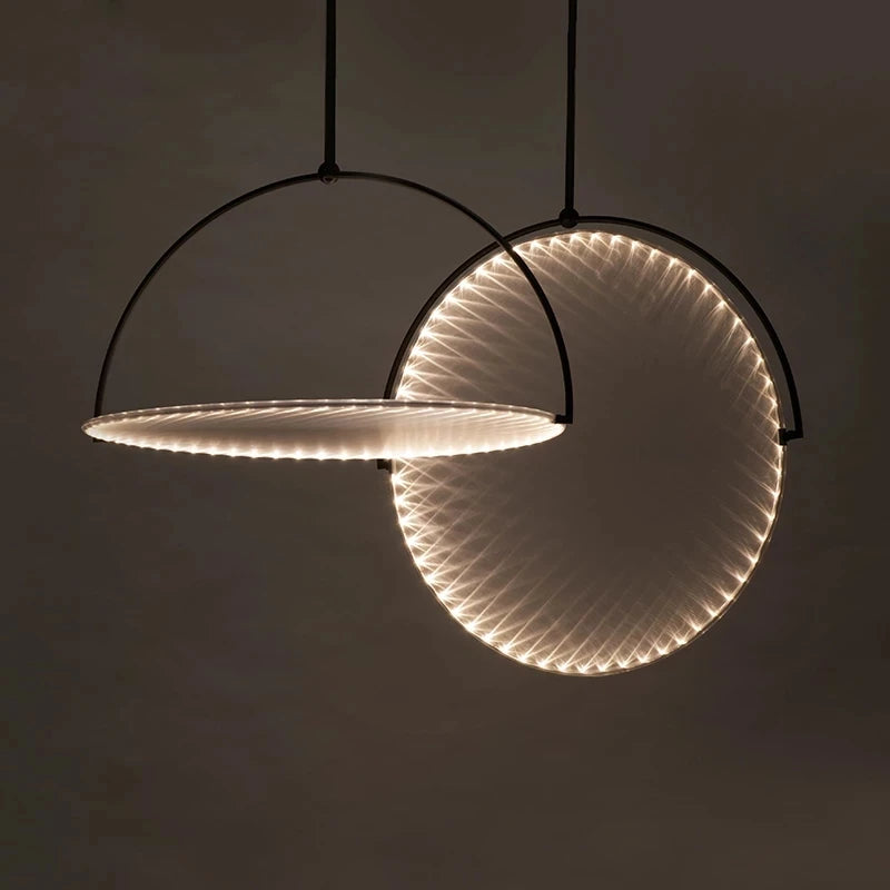 lustre nordique en fer noir pour éclairage intérieur - vue 1 sur 8