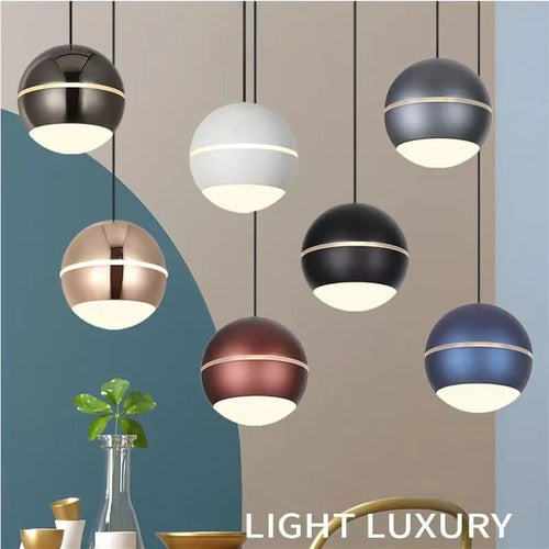 suspension moderne en forme de boule pour café bar - vue 2 sur 10