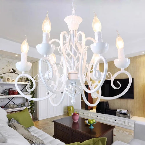 lustre de campagne moderne à 6 lumières pour intérieur - vue 3 sur 8
