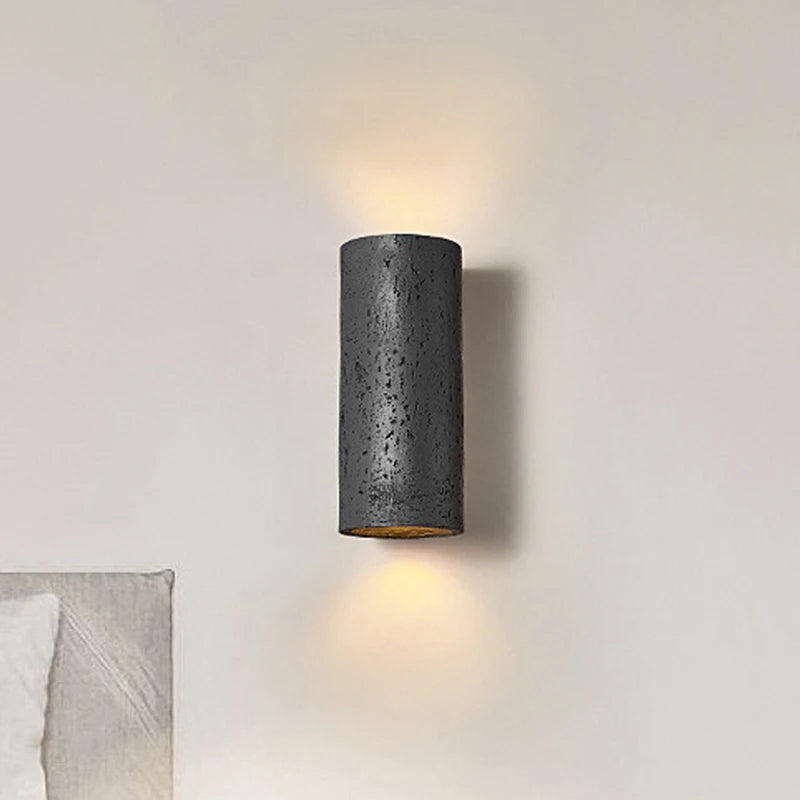 applique murale nordique led wabi-sabi en ciment rétro - vue 3 sur 16
