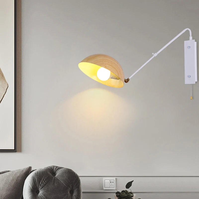 applique murale nordique rétro à bras long design moderne à led - vue 3 sur 10
