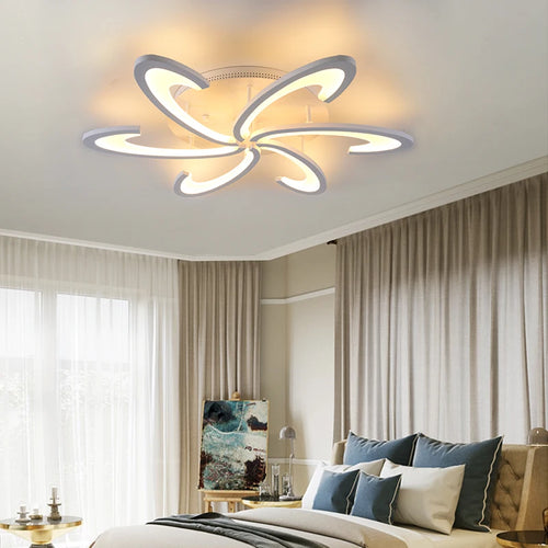 plafonnier intérieur moderne en acrylique luminaire décoratif idéal - vue 3 sur 9