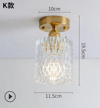 Plafonnier en verre japonais unique - vue 12 sur 18