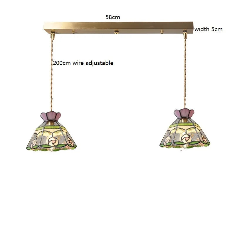 suspension fleur verre cuivre nordique moderne led iwhd europe syle - vue 24 sur 26
