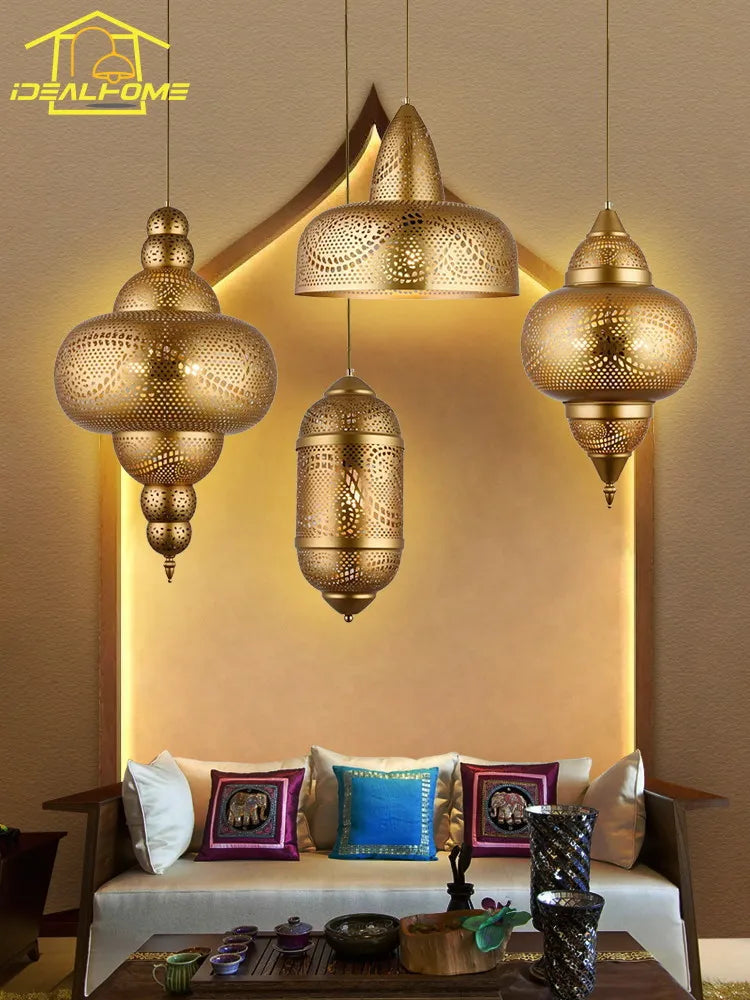 suspension en or design saoudien pour restaurant café et magasin - vue 1 sur 10