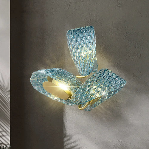 applique murale led de luxe en forme de fleur moderne en cuivre - vue 2 sur 8