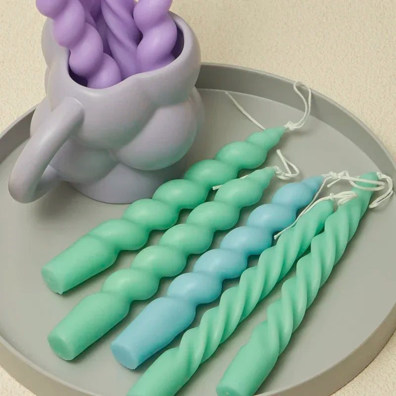 lot de 2 bougies spirales parfumées pour décoration intérieure et mariage - vue 5 sur 25