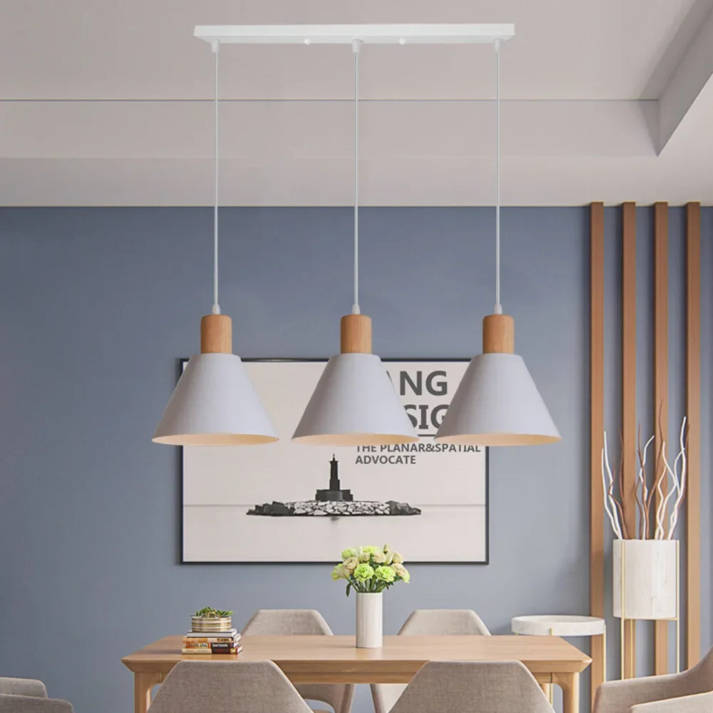 suspension moderne minimaliste à trois têtes pour éclairage intérieur - vue 5 sur 10