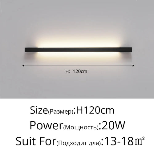 Applique murale à bande LED minimaliste moderne - vue 13 sur 16