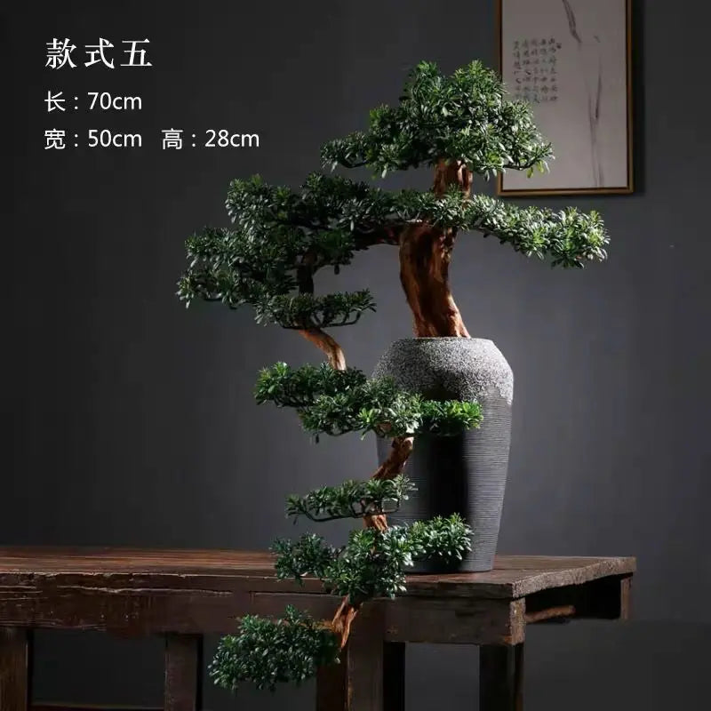 plafonnier bonsaï décoration intérieure style chinois haut de gamme - vue 7 sur 11
