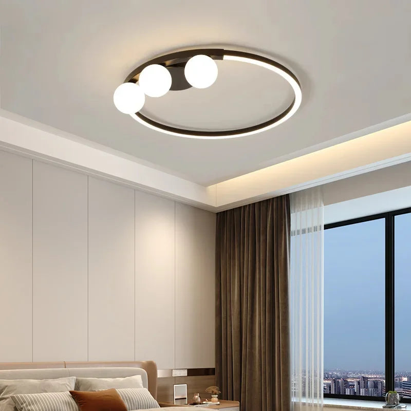 plafonnier led minimaliste moderne lustres éclairage luminaire - vue 5 sur 9