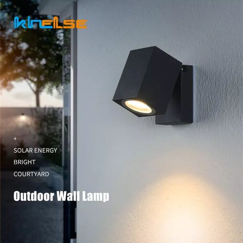 Applique murale LED pliante extérieure IP65 étanche jardin porche lumière GU10 COB cour extérieure applique murale luminaire 5W - vue 2 sur 9