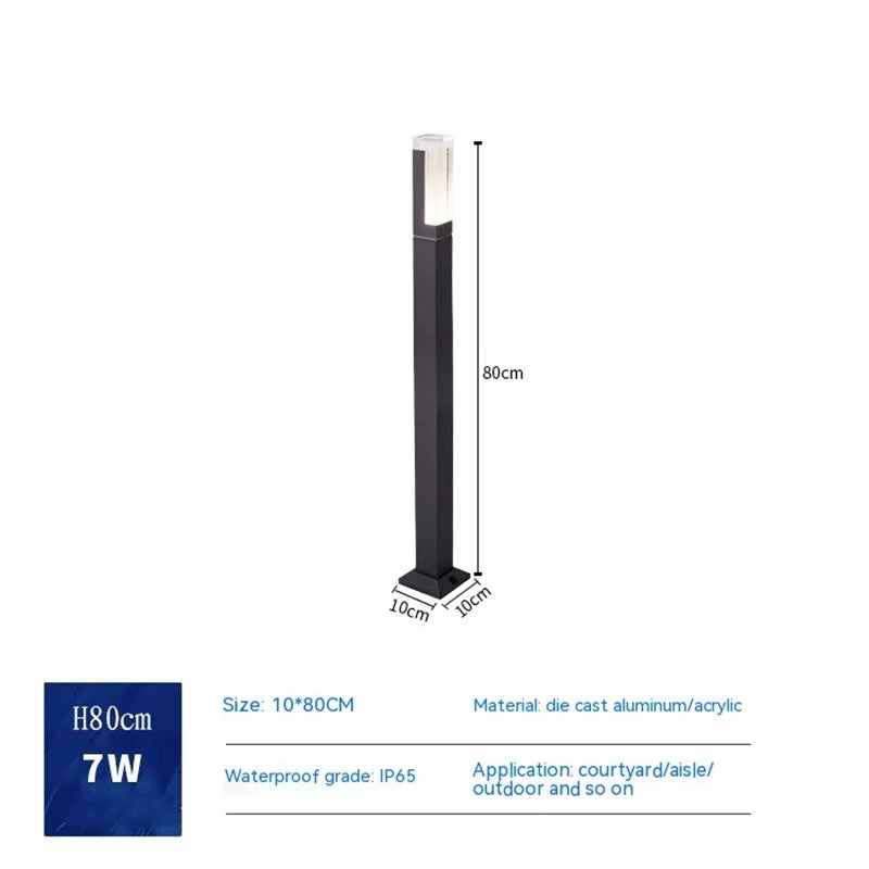 colonne lumineuse led extérieure étanche pour jardin et paysage - vue 13 sur 14