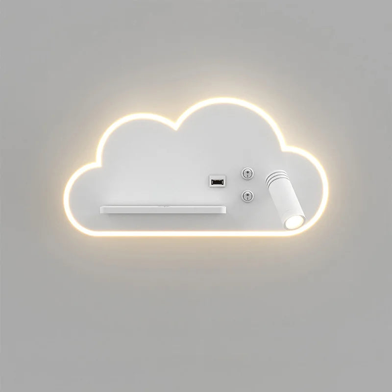 lampe de lit led multifonction avec chargeur sans fil usb - vue 3 sur 8