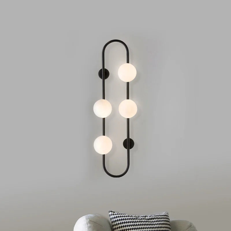 applique murale moderne en verre blanc pour décoration intérieure - vue 1 sur 9