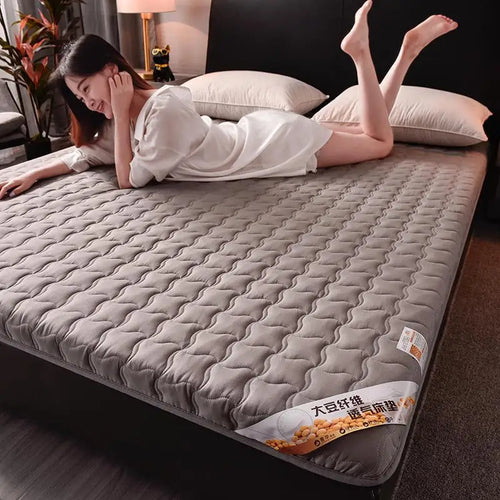 surmatelas en coton éponge pour lit king size et coussin de sol - vue 7 sur 8