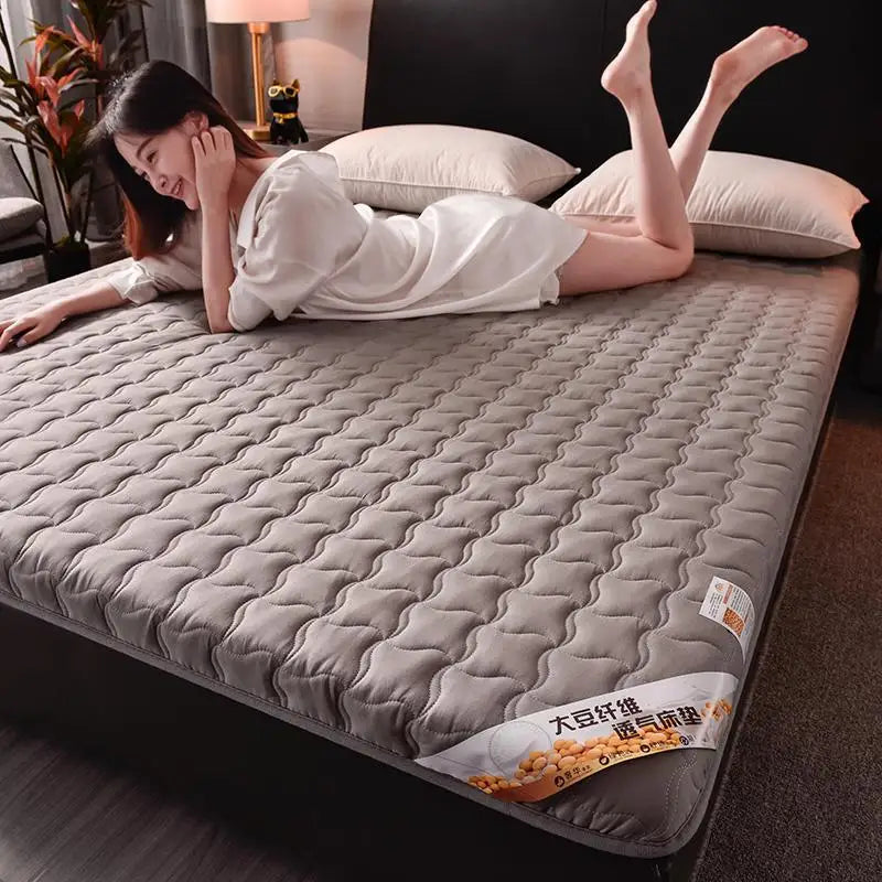 surmatelas en coton éponge pour lit king size et coussin de sol - vue 6 sur 8