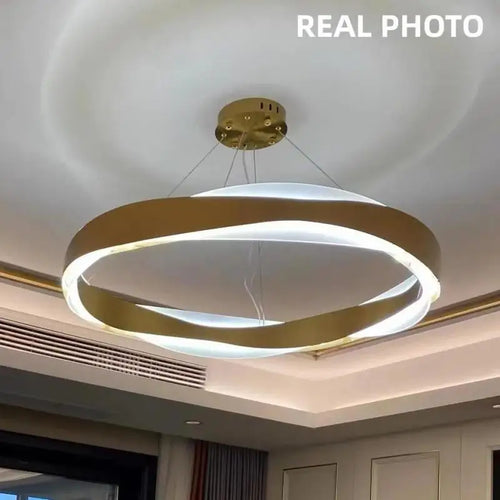 lustre moderne en acier led avec suspension en acrylique - vue 6 sur 18