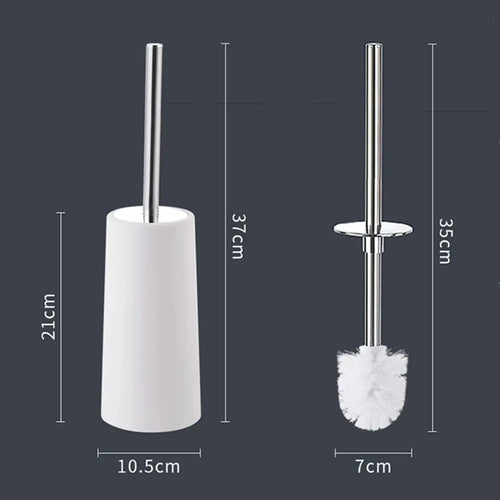 ensemble de brosse de toilette et support autonome pour salle de bain - vue 9 sur 9