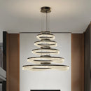 lustre suspendu en acrylique éclairage à led moderne
