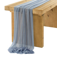Chemin de table mousseline bohème transparent lot quatre