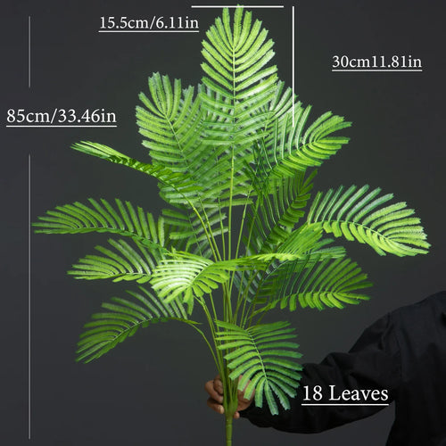 grand palmier artificiel avec feuilles de monstera pour décoration extérieure - vue 7 sur 7