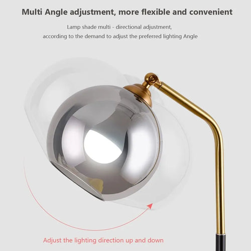 Lampe LED sur pied en verre au design nordique moderne - vue 9 sur 9