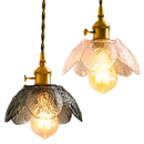 suspension LED design nordique en laiton et verre