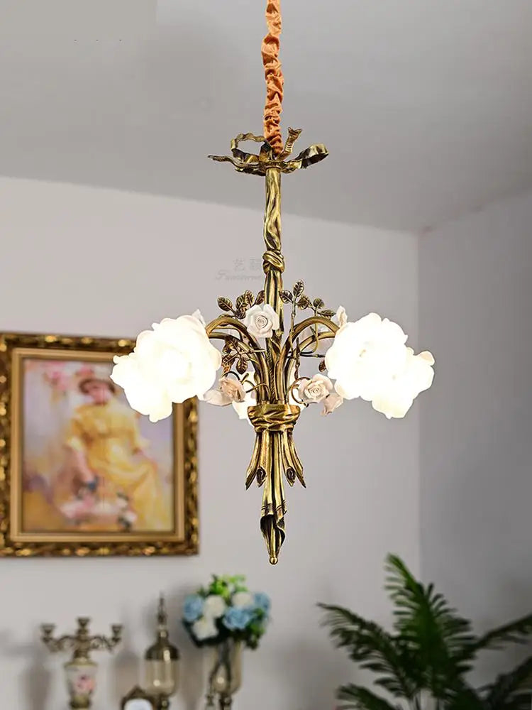 lustre moderne en cuivre pour éclairage artistique et luxueux - vue 2 sur 8