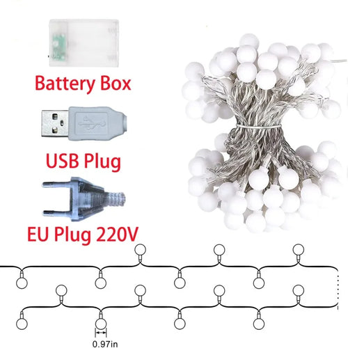 guirlande lumineuse à led pour fêtes et décorations diverses - vue 3 sur 9