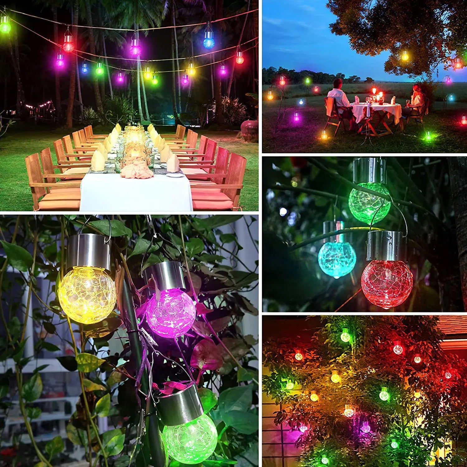 lampe solaire extérieure en rotin pour jardin décoratif - vue 6 sur 9