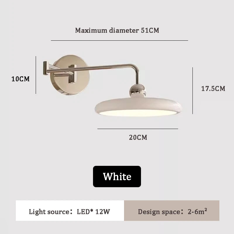 applique murale pliable nordique à led rétractable moderne - vue 9 sur 9