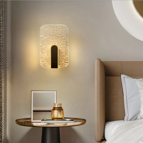 lampe de chevet murale acrylique design moderne motif losange minimaliste - vue 5 sur 14