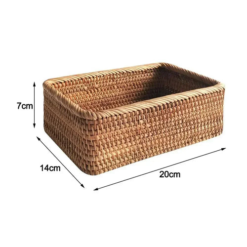 panier de rangement tissé en rotin pour cuisine et pique-nique - vue 20 sur 22