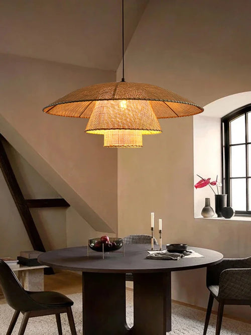 lustre japonais personnalisé pour décoration zen et ambiance raffinée - vue 3 sur 9