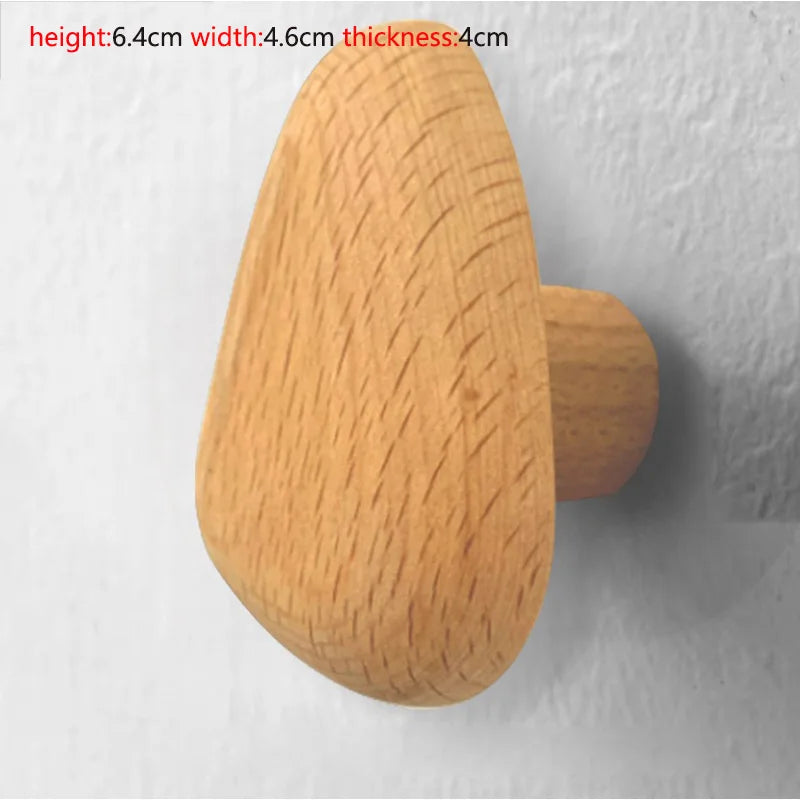 porte-manteau mural en bois naturel pour rangement décoratif - vue 11 sur 12