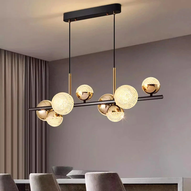 lustre nordique décoratif suspension éclairage intérieur - vue 4 sur 8