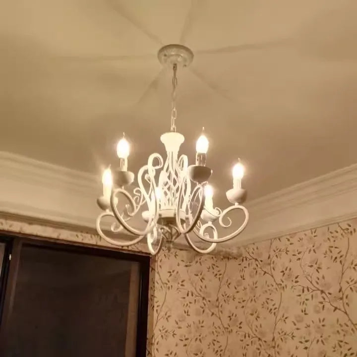 lustre de campagne moderne à 6 lumières pour intérieur - vue 5 sur 8