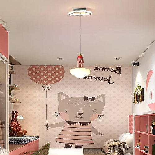 lustre led créatif trois têtes pour enfants - vue 6 sur 14