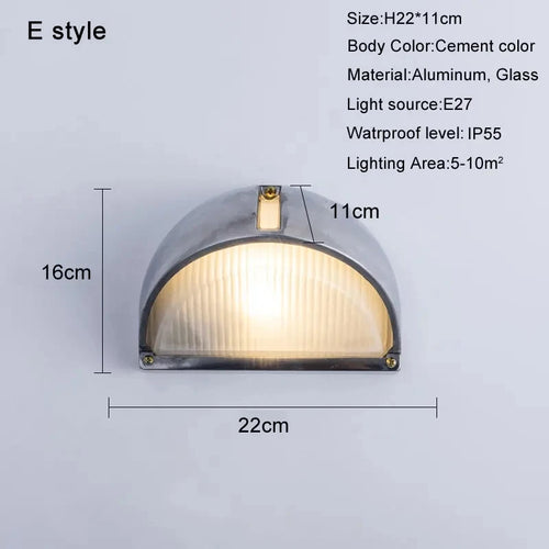 applique murale led rétro imperméable en aluminium idéale pour extérieur et intérieur - vue 12 sur 15