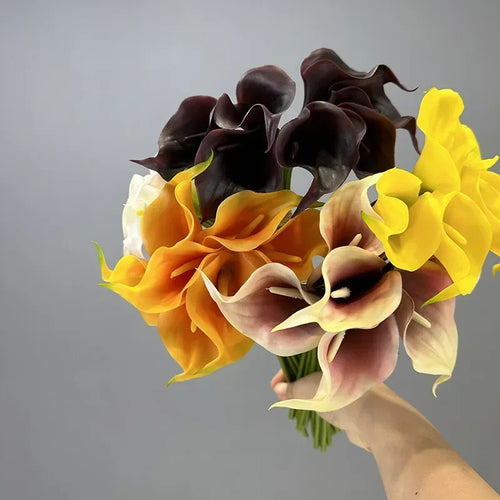 lot de 2 bouquets de lys calla artificiels pour décoration de mariage - vue 3 sur 11