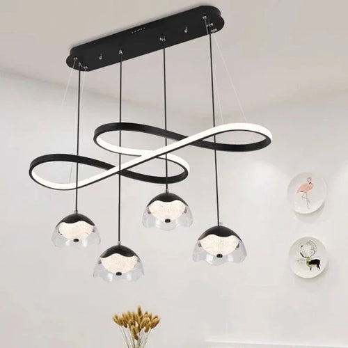 lustre led décoratif moderne pour éclairage intérieur suspendu - vue 3 sur 8