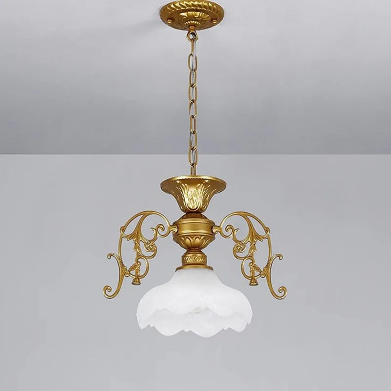 lustre rétro industriel en fer et verre créatif - vue 6 sur 13