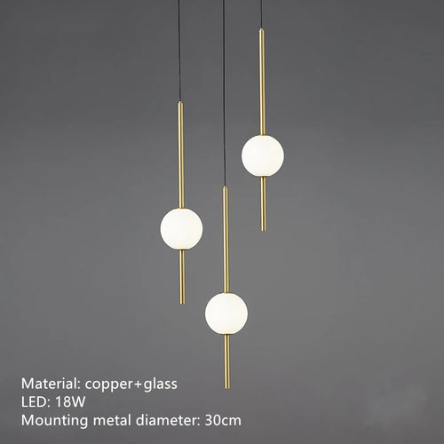 suspension LED en laiton design moderne avec cordon réglable - vue 17 sur 17