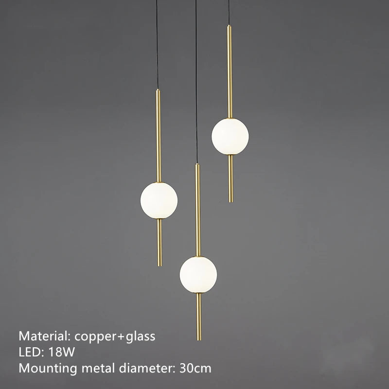 suspension LED en laiton design moderne avec cordon réglable - vue 16 sur 17