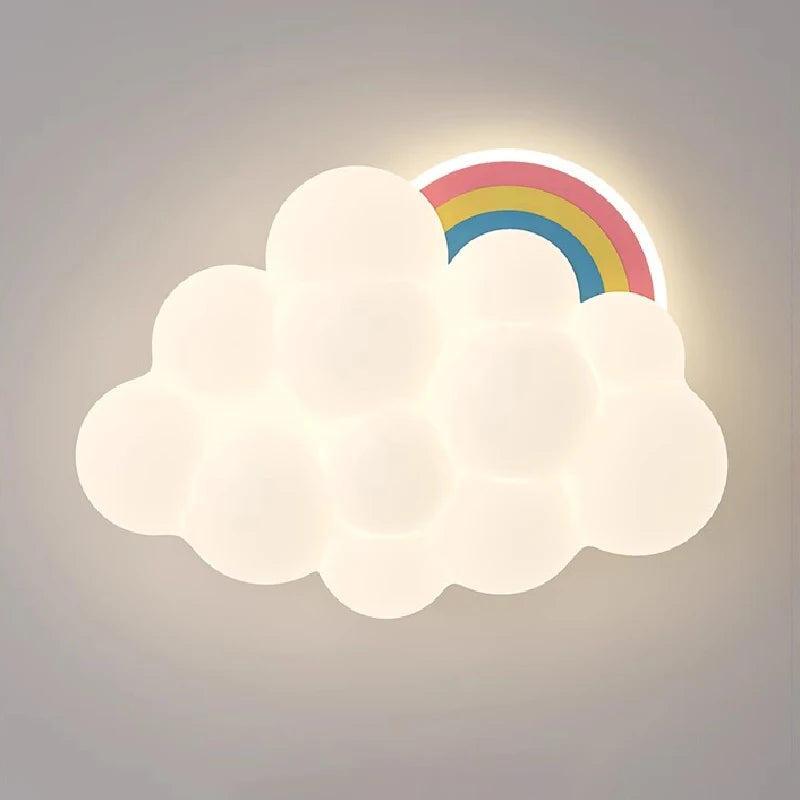 plafonnier nuage arc-en-ciel à led pour chambre d'enfant - vue 6 sur 7