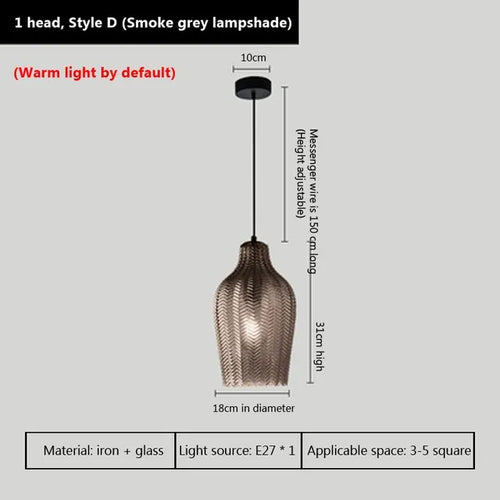 lampe led suspendue en verre design moderne pour intérieur - vue 14 sur 14