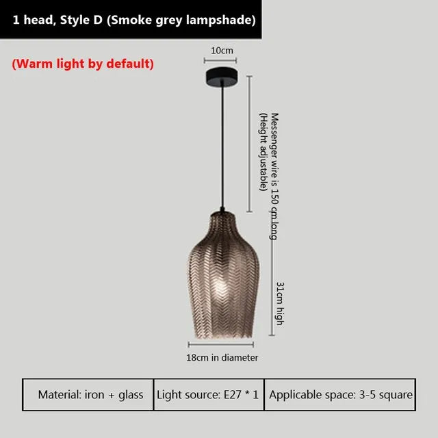 lampe led suspendue en verre design moderne pour intérieur - vue 13 sur 14